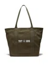 Herschel Supply Co Bamfield Herringbone-detail Tote Bag In Green