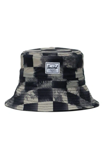 Herschel Supply Co Babies' Beach Bucket Hat In Black Stencil Checker