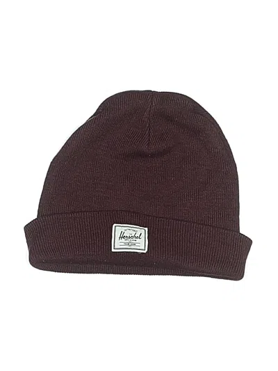Pre-owned Herschel Supply Co Beanie Hat In Burgundy