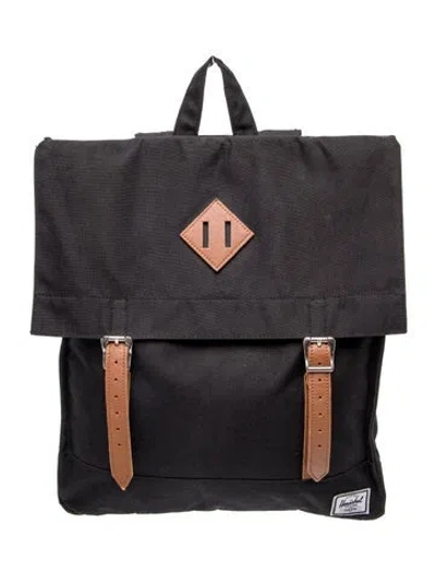 Pre-owned Herschel Supply Co Canvas Backpack In Black