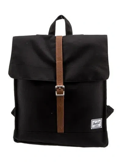 Pre-owned Herschel Supply Co Canvas Backpack In Black