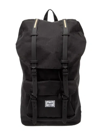 Pre-owned Herschel Supply Co Canvas Backpack In Black