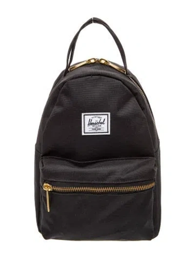 Pre-owned Herschel Supply Co Canvas Backpack In Black