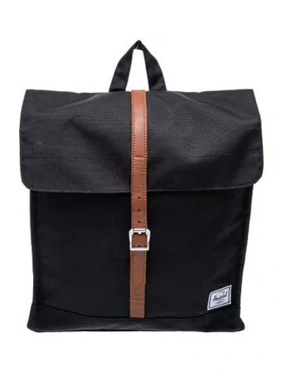 Pre-owned Herschel Supply Co Canvas Backpack In Black