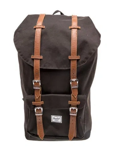 Pre-owned Herschel Supply Co Canvas Backpack In Black