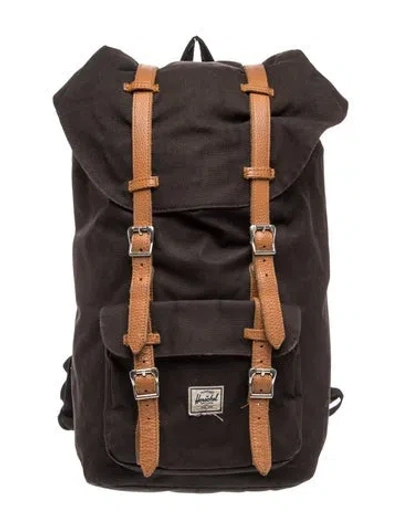 Pre-owned Herschel Supply Co Canvas Backpack In Black