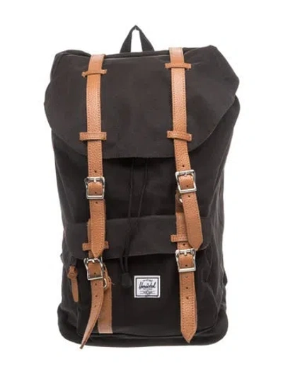 Pre-owned Herschel Supply Co Canvas Backpack In Black