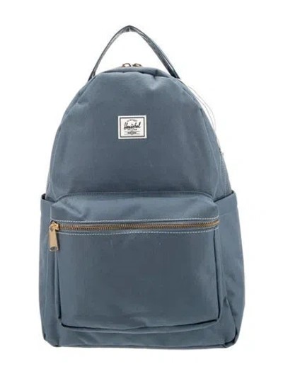 Pre-owned Herschel Supply Co Canvas Backpack In Blue