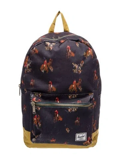 Pre-owned Herschel Supply Co Canvas Backpack In Blue