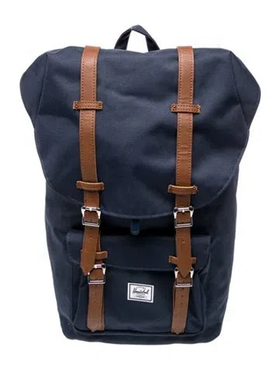 Pre-owned Herschel Supply Co Canvas Backpack In Blue