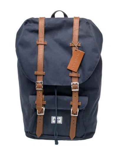 Pre-owned Herschel Supply Co Canvas Backpack In Blue