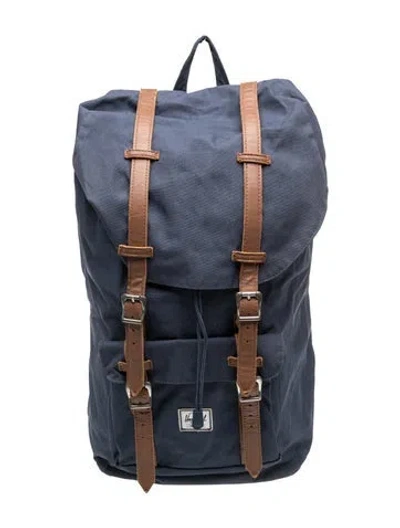 Pre-owned Herschel Supply Co Canvas Backpack In Blue