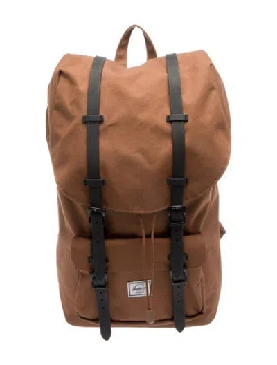Pre-owned Herschel Supply Co Canvas Backpack In Brown