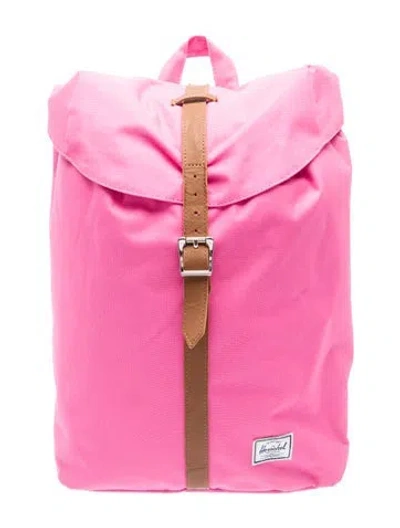 Pre-owned Herschel Supply Co Canvas Backpack In Pink