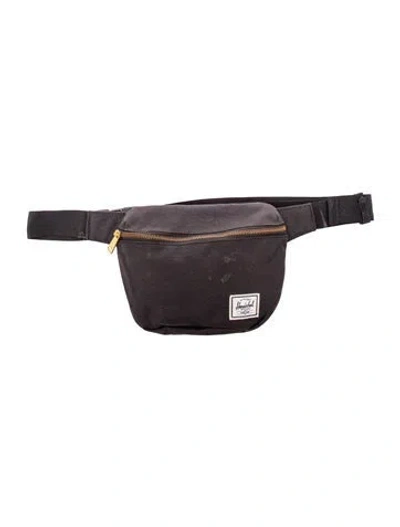 Pre-owned Herschel Supply Co Canvas Belt Bag In Black