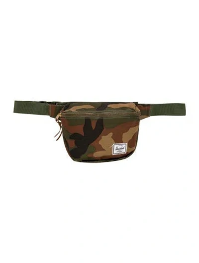Pre-owned Herschel Supply Co Canvas Belt Bag In Brown/green