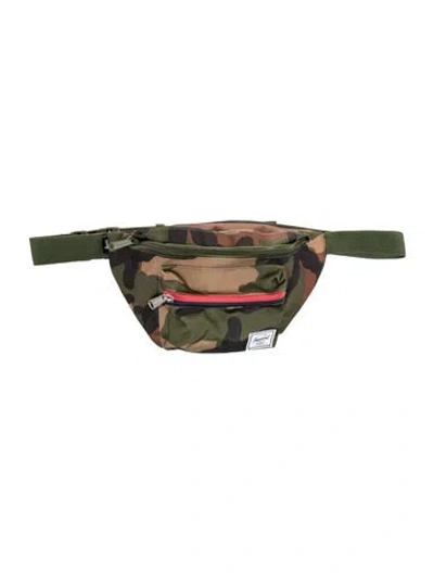 Pre-owned Herschel Supply Co Canvas Belt Bag In Green
