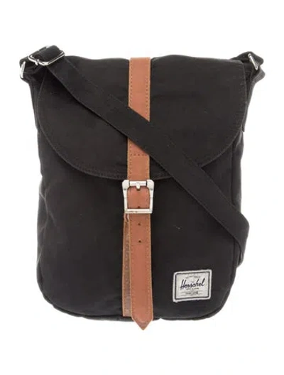 Pre-owned Herschel Supply Co Canvas Messenger Bag In Black