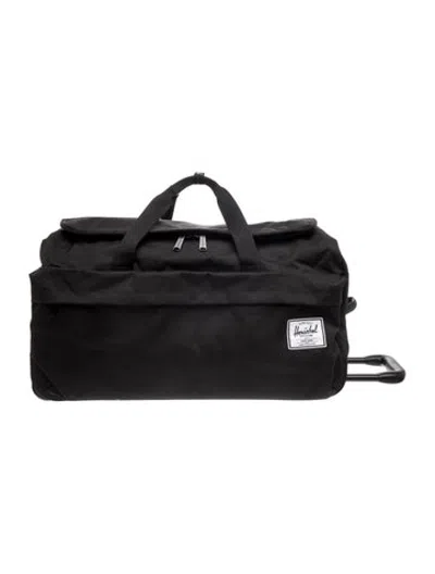 Pre-owned Herschel Supply Co Canvas Rolling Suitcase In Black