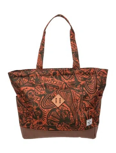 Pre-owned Herschel Supply Co Canvas Tote In Brown