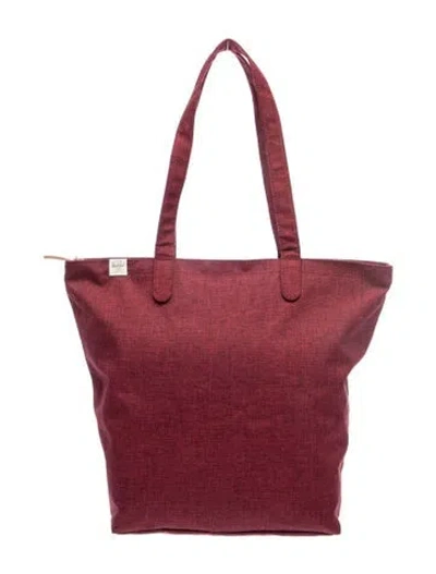 Pre-owned Herschel Supply Co Canvas Tote In Burgundy