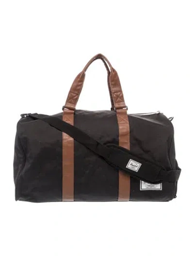 Pre-owned Herschel Supply Co Canvas Weekender Bag In Black