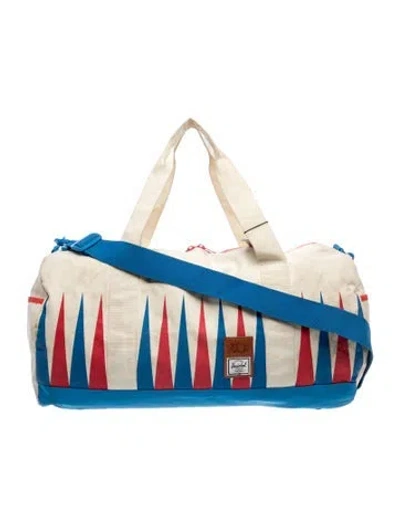 Pre-owned Herschel Supply Co Canvas Weekender Bag In Blue