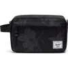 Herschel Supply Co Navy Chapter Travel Recycled-polyester Wash Bag In Block Print Floral