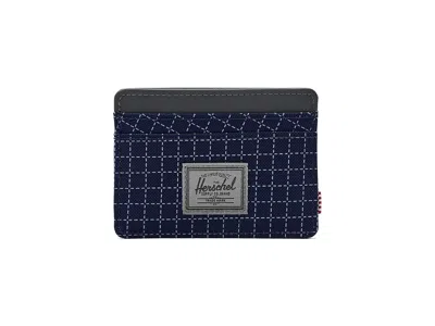 Herschel Supply Co Charlie Cardholder Wallet Handbags Grid Naval Academy/magnet: One Size In Black