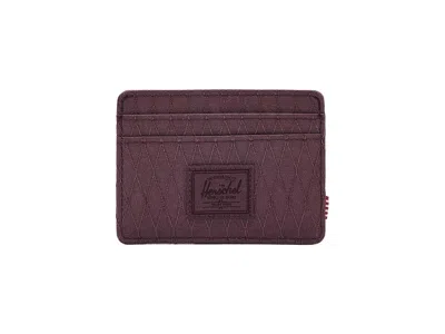 Herschel Supply Co Charlie Cardholder Wallet Handbags Huckleberry Diamond: One Size In Pink