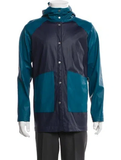 Pre-owned Herschel Supply Co Colorblock Pattern Parka In Blue