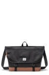 Herschel Supply Co . Cove Messenger Bag In Black/saddle Brown