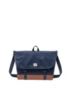 Herschel Supply Co Cove Messenger Bag In Navy Saddle Brown