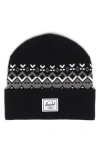 Herschel Supply Co . Elmer Fair Isle Beanie In Black