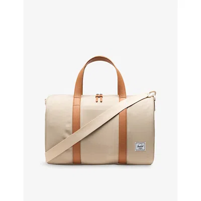 Herschel Supply Co Eucalyptus Novel Branded Woven Duffle Bag In Neutral