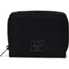Herschel Supply Co . Georgia Rfid Recycled Polyester Zip Wallet In Black
