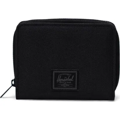Herschel Supply Co . Georgia Rfid Recycled Polyester Zip Wallet In Black