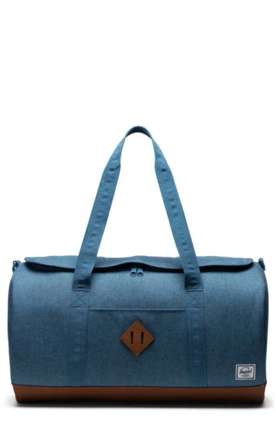Herschel Supply Co Heritage Duffle Bag In Copen Blue Crosshatch