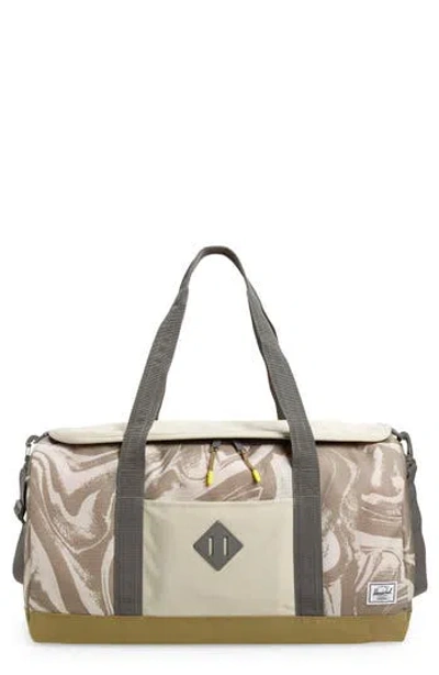 Herschel Supply Co . Heritage Duffle Bag In Pelican Marble/dried Herb