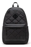 Herschel Supply Co . Heritage Quilted Backpack In Black