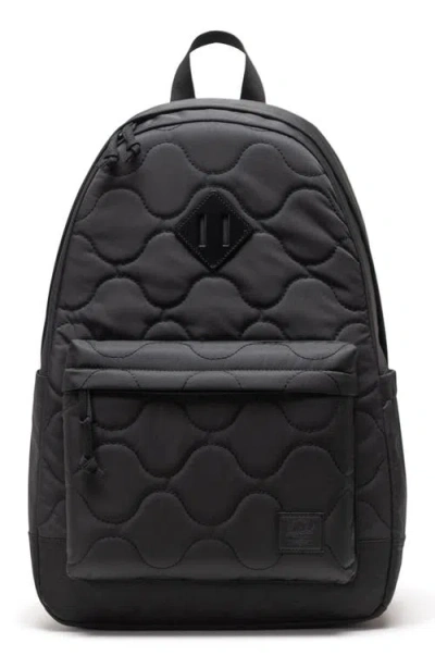 Herschel Supply Co . Heritage Quilted Backpack In Black