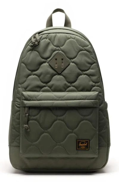 Herschel Supply Co . Heritage Quilted Backpack In Black