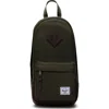 Herschel Supply Co . Heritage Shoulder Bag In Ivy Green/chicory Coffee