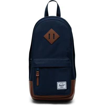 Herschel Supply Co . Heritage Shoulder Bag In Navy/tan