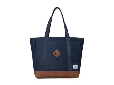 Herschel Supply Co Heritage Tote Weekender/overnight Luggage Navy/saddle Brown: One Size In Blue