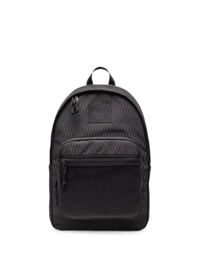 Herschel Supply Co Kaine 28l Diamond-quilted Mesh-panel Backpack In Black