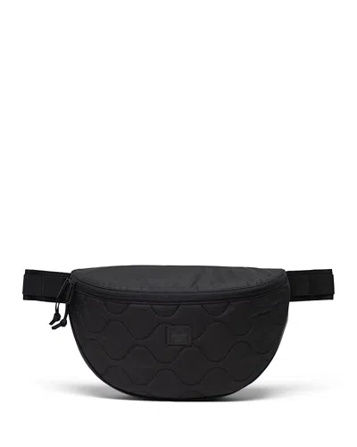 Herschel Supply Co Kaine Xl Quilted Nylon Belt Bag In Black