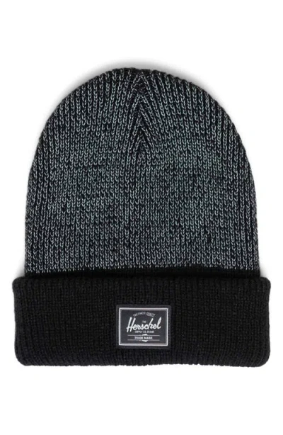 Herschel Supply Co . Kids' Elmer Reflective Rib Beanie In Black