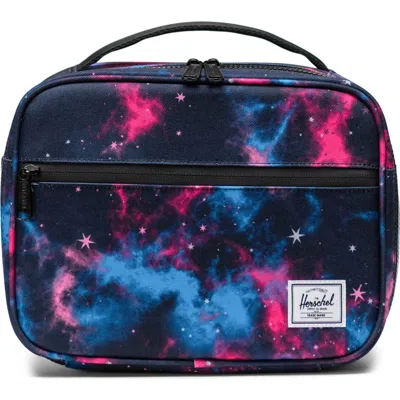 Herschel Supply Co . Kids' Pop Quiz Recycled Polyester Lunch Box In Fuschia Purple Galaxy
