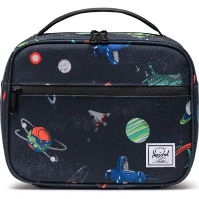 Herschel Supply Co . Kids' Pop Quiz Recycled Polyester Lunchbox In Space Adventure